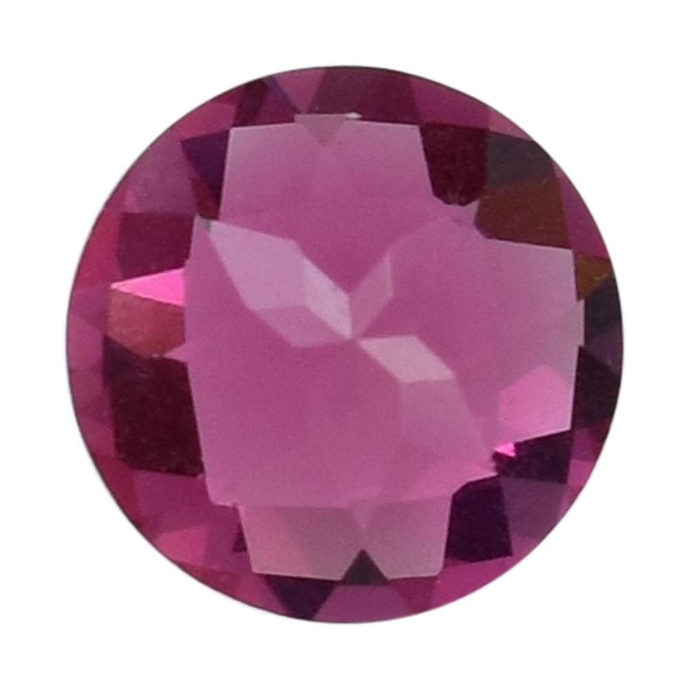 RUBELLITE CHECKER CUT ROUND 4.50MM 0.32 Cts.