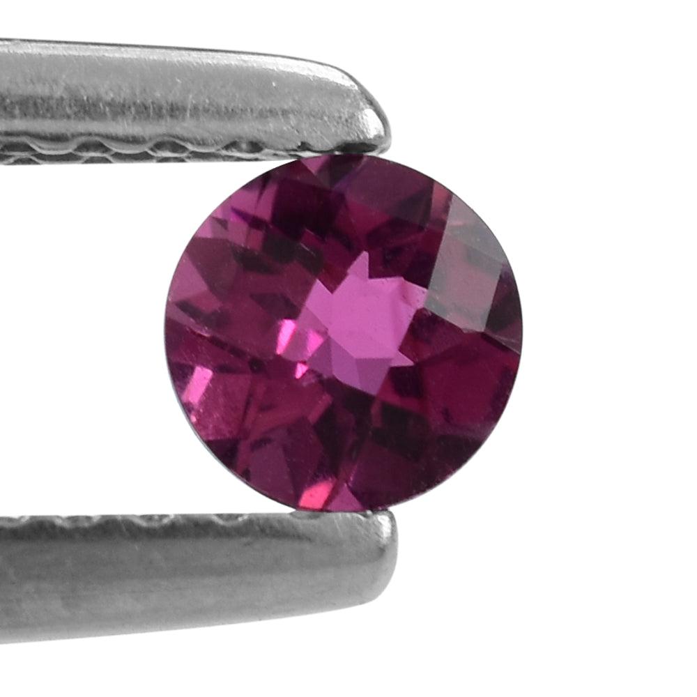 RUBELLITE CHECKER CUT ROUND 4MM 0.25 Cts.