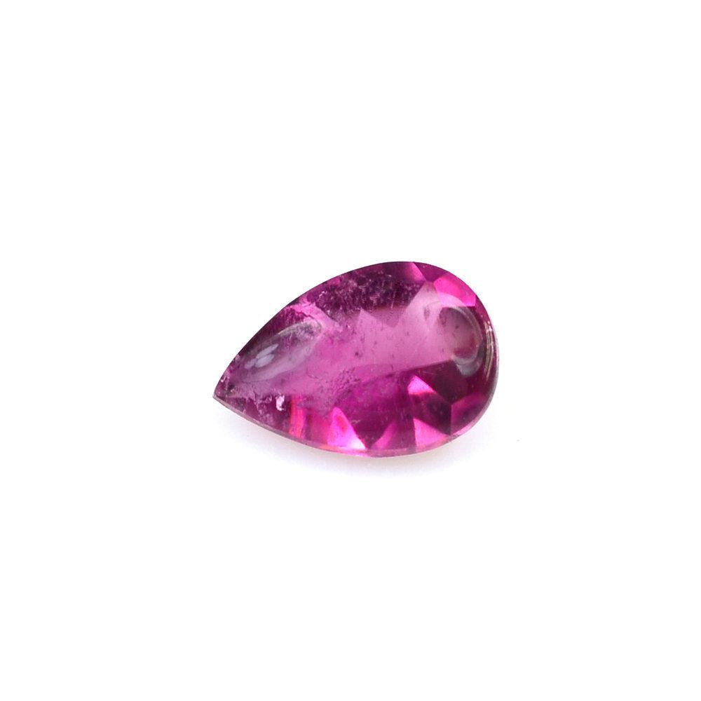 RUBELLITE BUFFTOP CUT PEAR (MEDIUM/HI) 6X4MM 0.40 Cts.