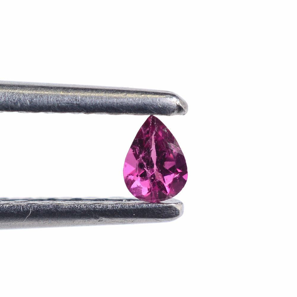 RUBELLITE CUT PEAR (MEDIUM/HI) 3.50X2.50MM 0.11 Cts.