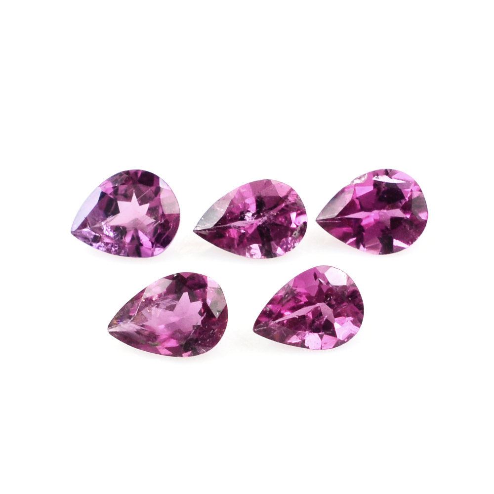 RUBELLITE CUT PEAR (MEDIUM/HI) 3.50X2.50MM 0.11 Cts.