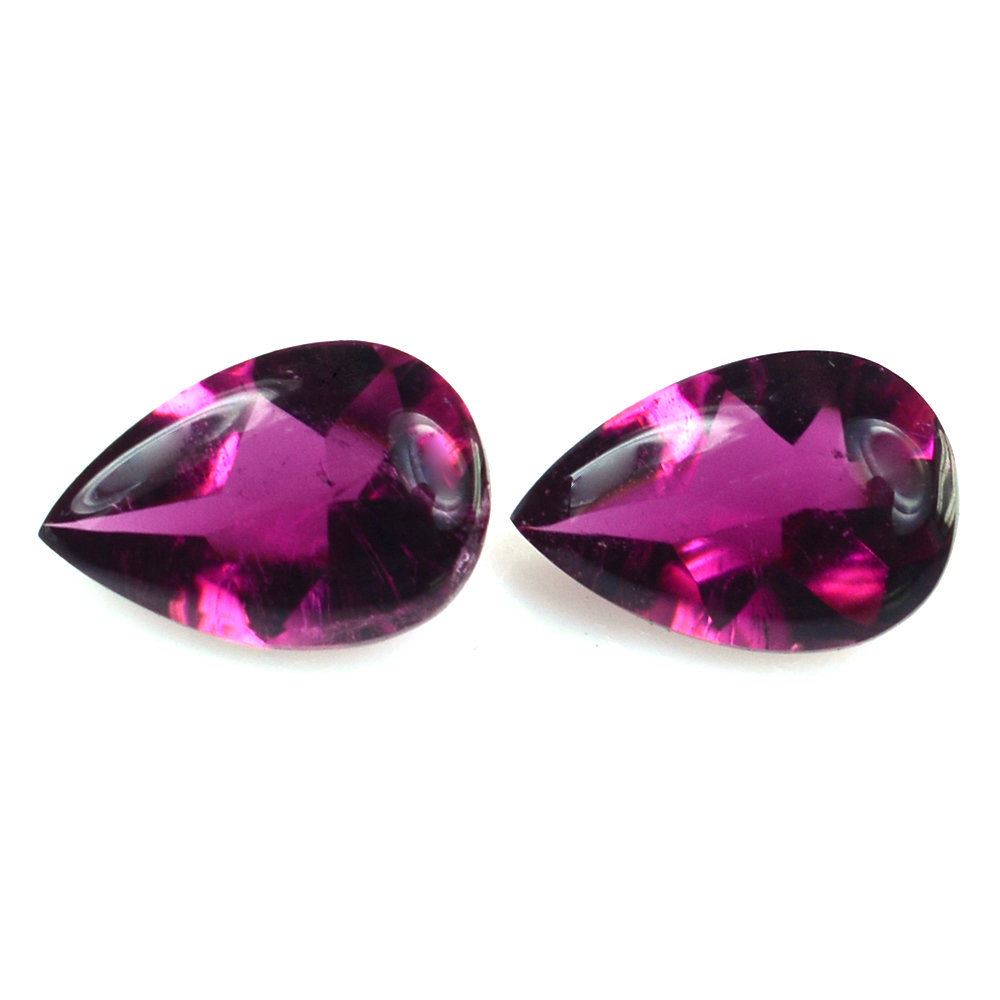 RUBELLITE BUFFTOP CUT PEAR (DARK/SI) 6X4MM 0.38 Cts.