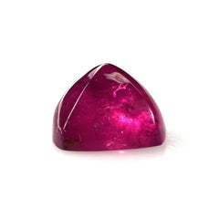 RUBELLITE RED SUGARLOAF CUSHION CAB (VERY MILKY) 10X10MM 5.18 Cts.