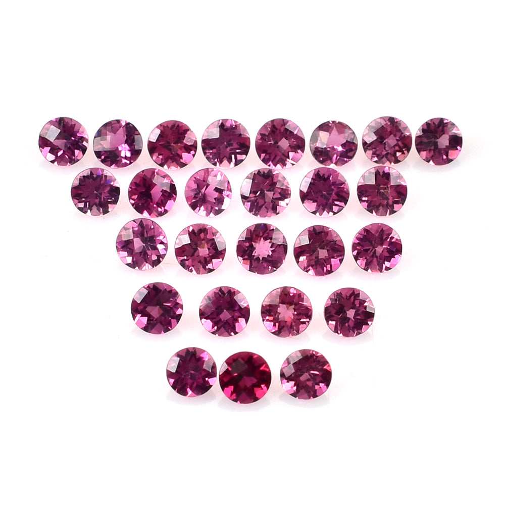 RUBELLITE CHECKER CUT ROUND 3.50MM 0.16 Cts.