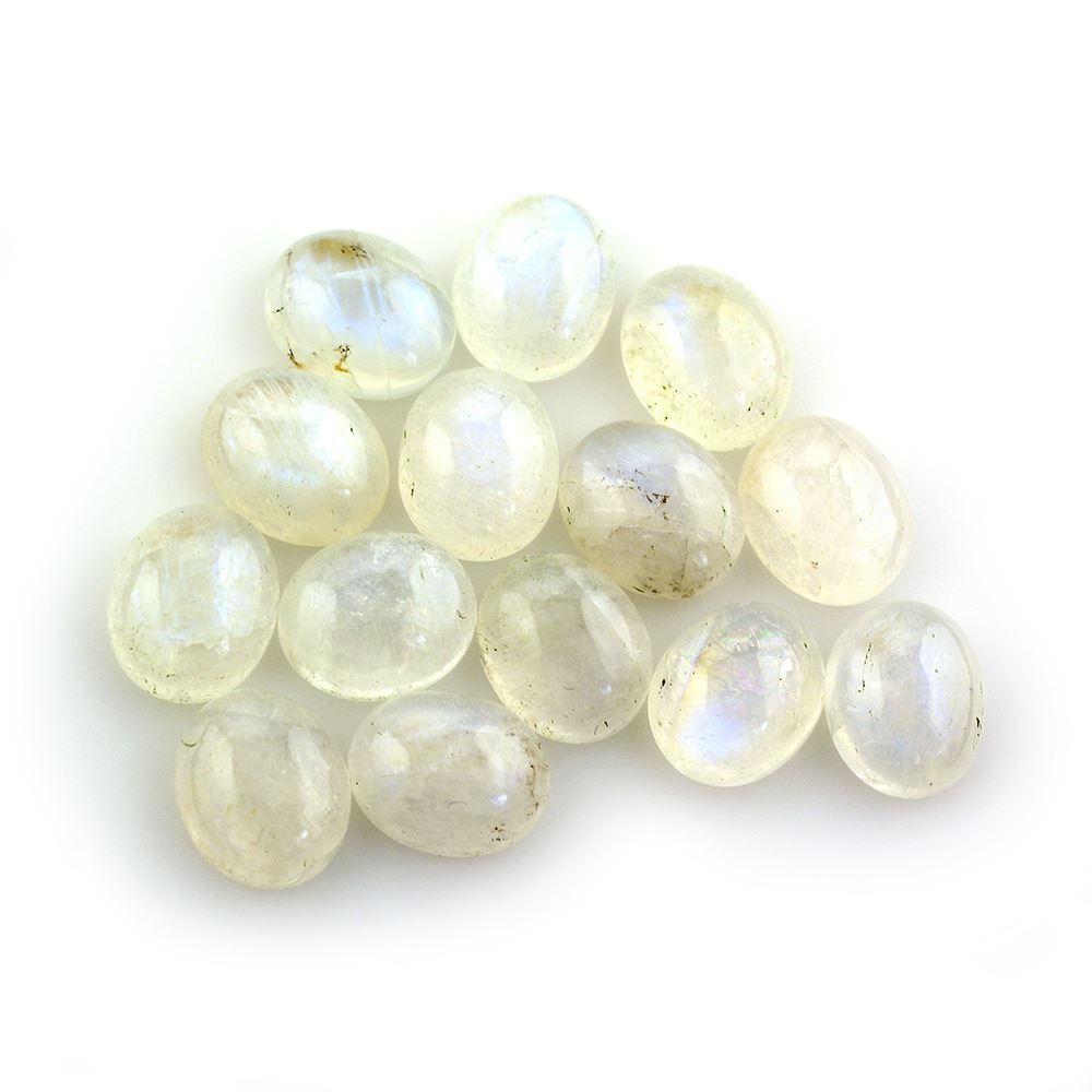 RAINBOW MOONSTONE OVAL CAB (SEMI CLOUDY) 12X10MM 4.44 Cts.