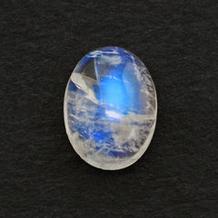 RAINBOW MOONSTONE OVAL CAB (SEMI CLOUDY) 8X6MM 1.14 Cts.