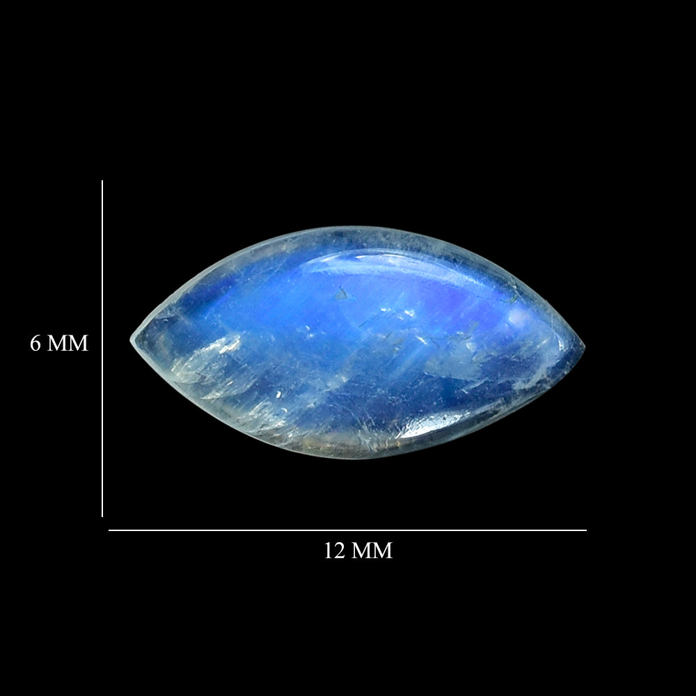 RAINBOW MOONSTONEMARQUISE CAB (SEMI CLOUDY) 12X6MM 1.22 Cts.