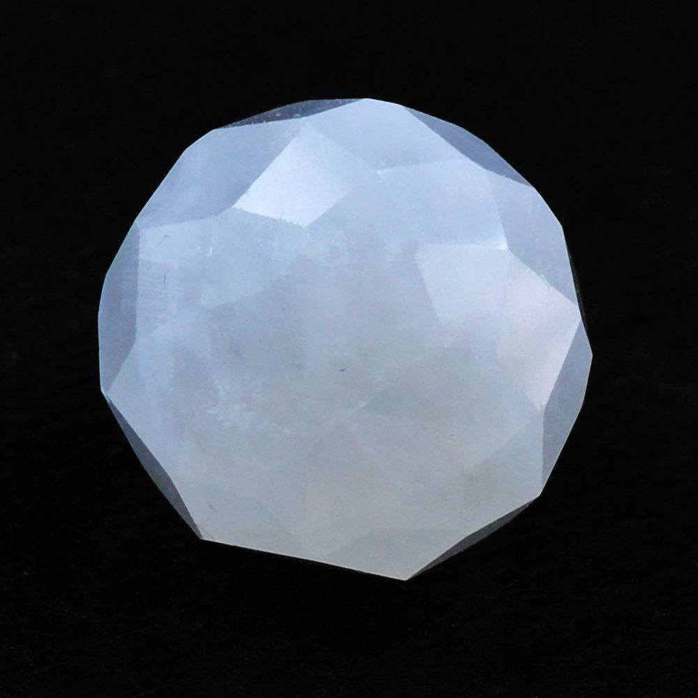 RAINBOW MOONSTONE CHECKER CUT DROP (HALF DRILL 1MM) (CLOUDY) 14X10MM 9.42 Cts.