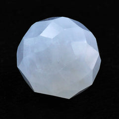 RAINBOW MOONSTONE CHECKER CUT DROP (HALF DRILL 1MM) (CLOUDY) 14X10MM 9.42 Cts.