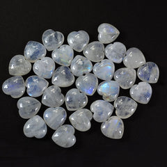 RAINBOW MOONSTONE LENTIL HEART (CLOUDY) 18 MM 1.78 Cts.