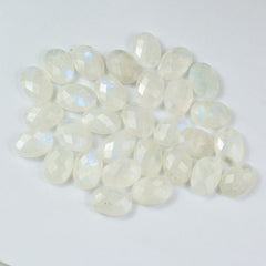 RAINBOW MOONSTONE CHECKER CUT BRIOLETTE OVAL (CLOUDY) 14X10 MM 4.35 Cts.