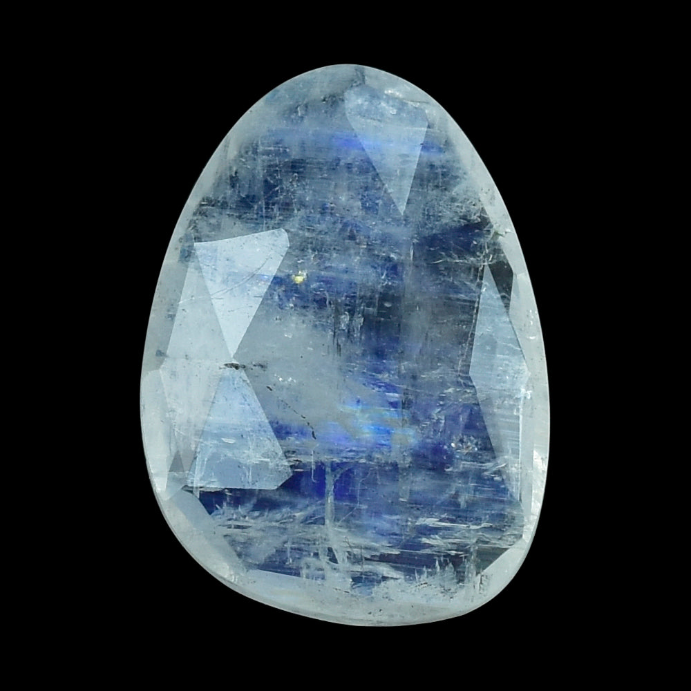 RAINBOW MOONSTONE IRREGULAR PEARISH (SEMI-CLOUDY 14X10MM 3.65 Cts.