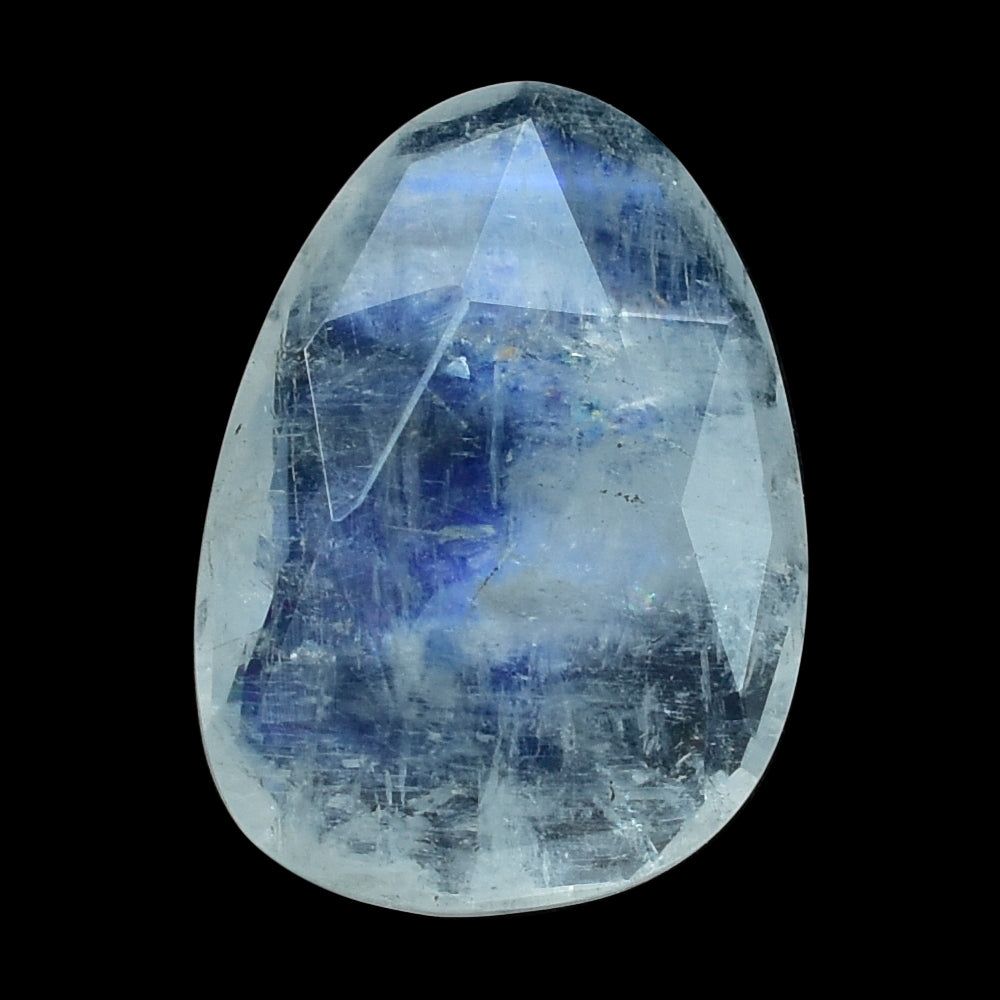 RAINBOW MOONSTONE IRREGULAR PEARISH (SEMI-CLOUDY 14X10MM 3.65 Cts.