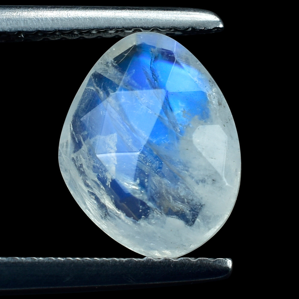 RAINBOW MOONSTONE ROSE CUT BRIOLETTE FANCY SHAPE (SEMI CLOUDY) 10.70X8.50MM 2.40 Cts.