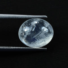 RAINBOW MOONSTONE PLAIN OVAL CAB (SEMI CLOUDY)(NICE BLUE SHINE) 12.00X10.00 MM 4.55 Cts.