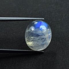 RAINBOW MOONSTONE PLAIN OVAL CAB (SEMI CLOUDY)(HI) 14.00X12.00 MM 7.54 Cts.