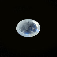 RAINBOW MOONSTONE PLAIN OVAL CAB (SEMI CLOUDY)(NICE BLUE SHINE) 8.00X6.00 MM 1.33 Cts.