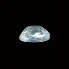 RAINBOW MOONSTONE CHECKER CUT OVAL CAB (SEMI CLOUDY)(NICE BLUE SHINE) 8.00X6.00 MM 1.22 Cts.