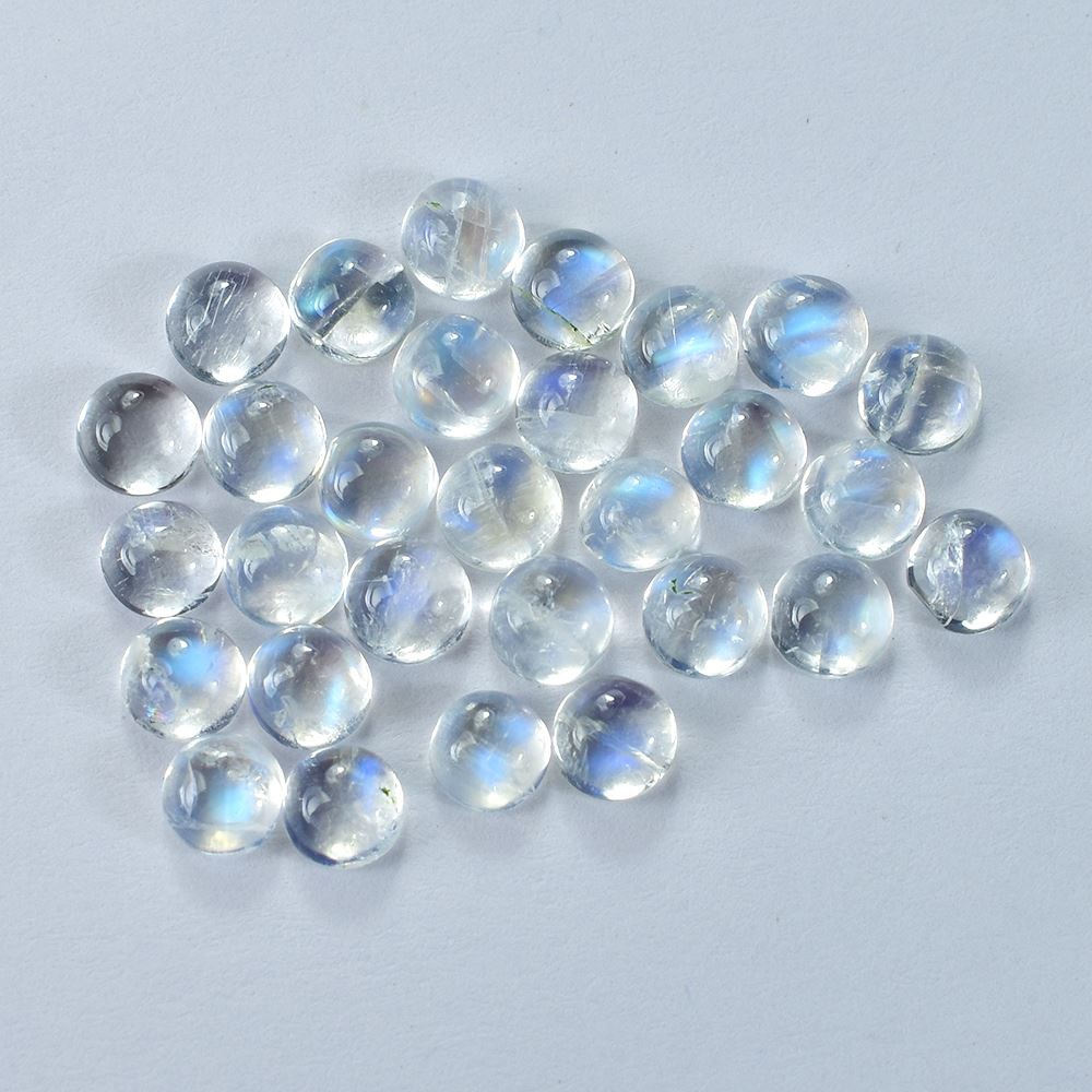 RAINBOW MOONSTONE PLAIN ROUND CAB (CLEAN TO SI) 4.00X4.00 MM 0.30 Cts.