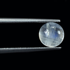RAINBOW MOONSTONE PLAIN ROUND CAB (SEMI CLOUDY)(NICE BLUE SHINE) 8.00X8.00 MM 2.17 Cts.