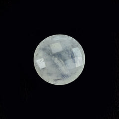RAINBOW MOONSTONE CHECKER BRIOLETTE ROUND (CLOUDY)(SOME BLACK SPOT) 12.00X12.00 MM 4.36 Cts.