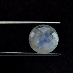 RAINBOW MOONSTONE CHECKER BRIOLETTE ROUND (CLOUDY)(SOME BLACK SPOT) 12.00X12.00 MM 4.36 Cts.