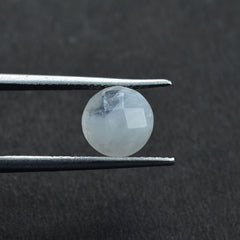 RAINBOW MOONSTONE CHECKER BRIOLETTE ROUND (CLOUDY)(VERY LOW POWER) 8.00X8.00 MM 1.88 Cts.