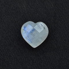 RAINBOW MOONSTONE CHECKER BRIOLETTE HEART (CLOUDY)(NICE BLUE SHINE) 10.00X10.00 MM 2.42 Cts.