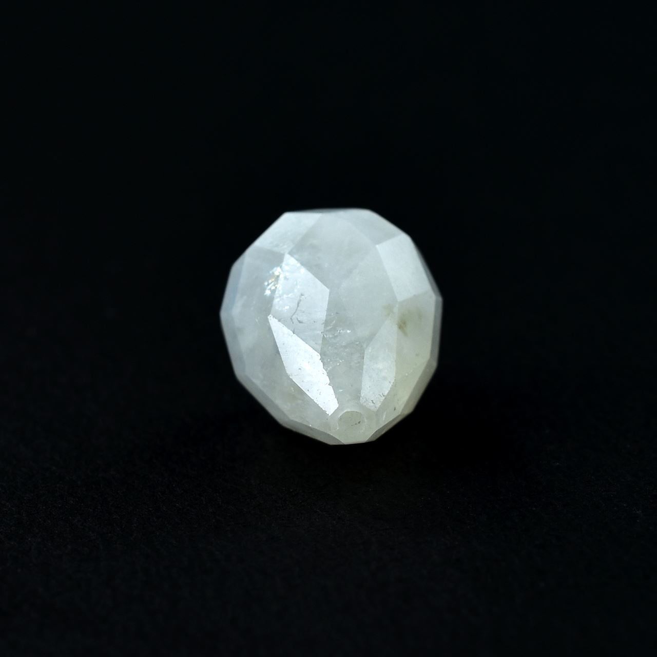 RAINBOW MOONSTONE CHECKER CUT FACETED DROP (CLOUDY)(H/D-1.00MM) 14.00X10.00 MM 8.69 Cts.