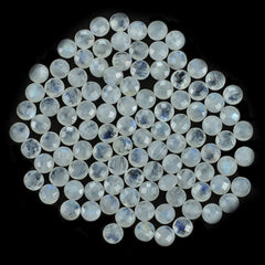 RAINBOW MOONSTONE CHECKER BRIOLETTE ROUND (CLOUDY) 6.00X6.00 MM 0.77 Cts.
