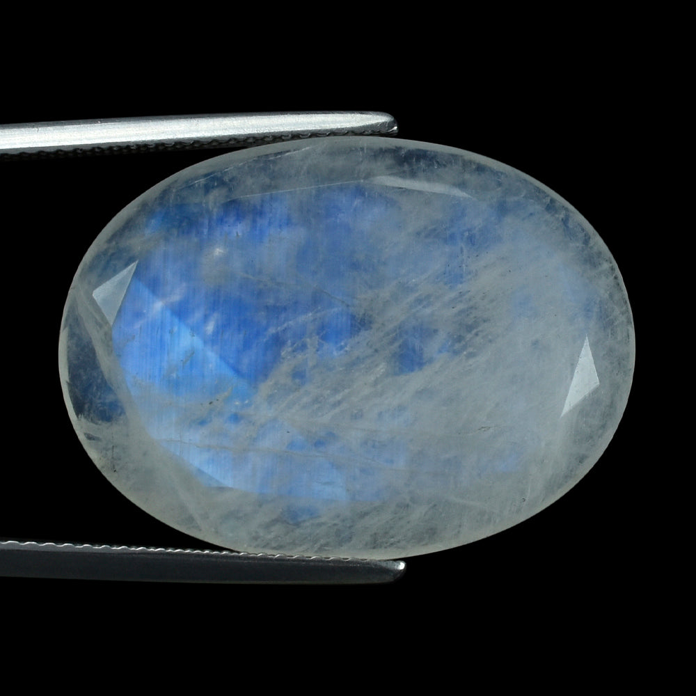 RAINBOW MOONSTONE TABLE CUT OVAL CAB (CLOUDY) 27.00X20.00 MM 24.58 Cts.