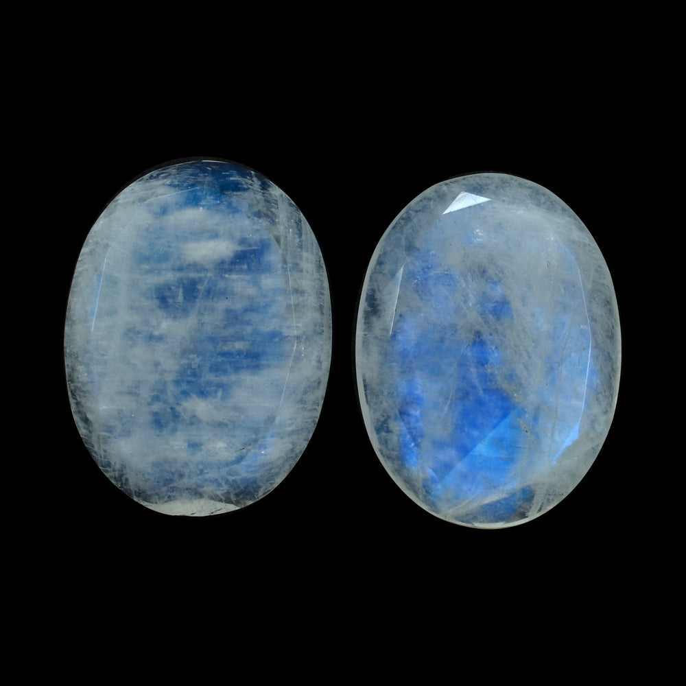 RAINBOW MOONSTONE TABLE CUT OVAL CAB (CLOUDY) 27.00X20.00 MM 24.58 Cts.