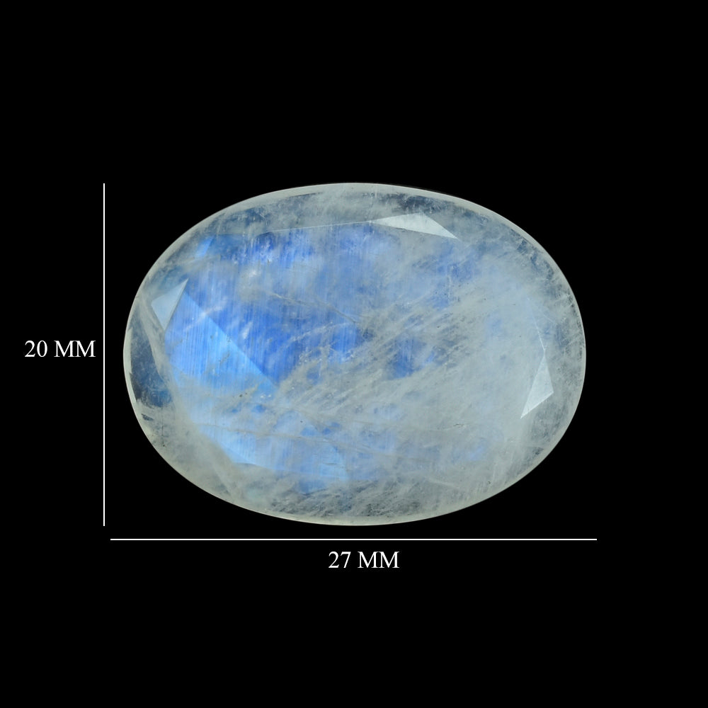 RAINBOW MOONSTONE TABLE CUT OVAL CAB (CLOUDY) 27.00X20.00 MM 24.58 Cts.