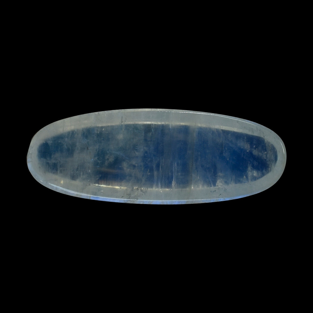 RAINBOW MOONSTONE OVAL CAB (SEMI CLOUDY) 22.00X8.00 MM 7.39 Cts.
