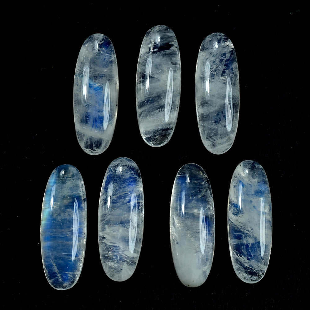 RAINBOW MOONSTONE OVAL CAB (SEMI CLOUDY) 22.00X8.00 MM 7.39 Cts.