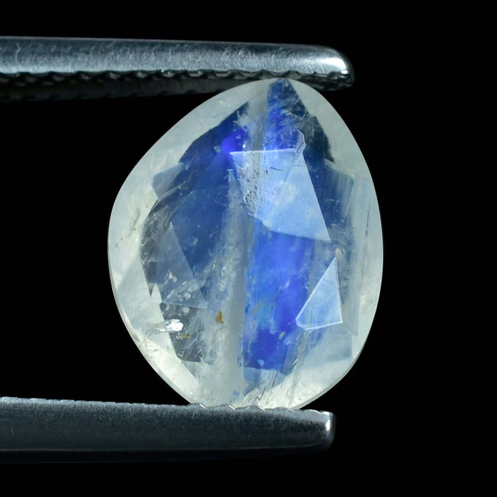 RAINBOW MOONSTONE ROSE CUT BRIOLETTE TUMBLE (SEMI CLOUDY) 10.50X8.00 MM 2.35 Cts.