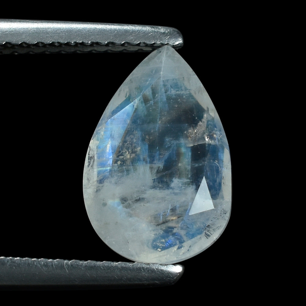 RAINBOW MOONSTONE BOTH SIDE TABLE CUT PEAR (SEMI CLOUDY) 12.00X8.00 MM 2.36 Cts.