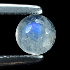 RAINBOW MOONSTONE (CLOUDY) PLAIN ROUND CAB 5.00X5.00 MM 0.58 Cts.