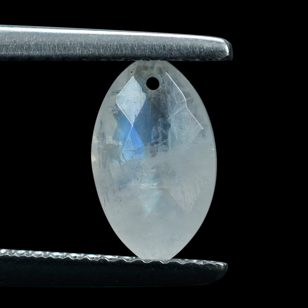 RAINBOW MOONSTONE BRIOLETTE MARQUISE TWO DRILL (CLOUDY) 10.00X6.00 MM 1.43 Cts.