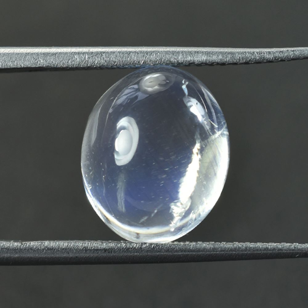 RAINBOW MOONSTONE OVAL CAB (SEMI CLOUDY) 12.00X10.00 MM 4.31 Cts.
