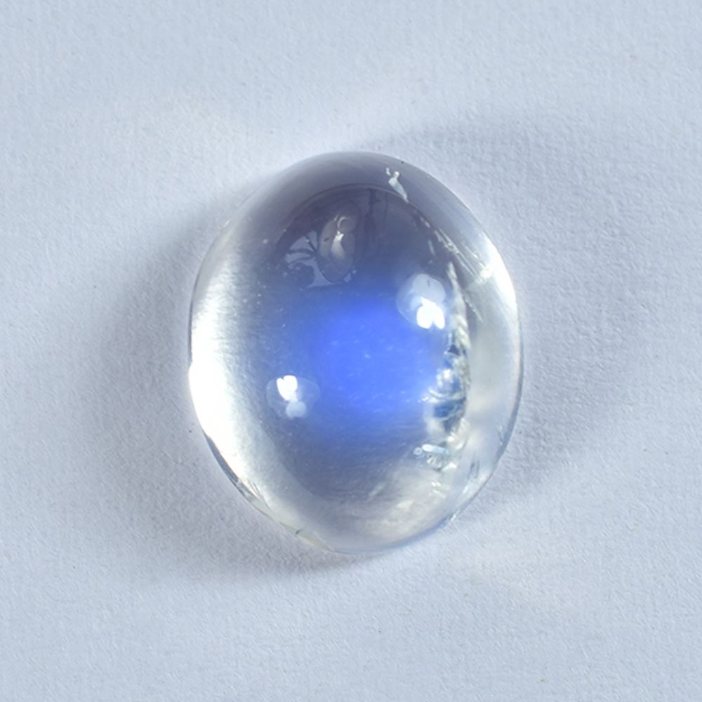 RAINBOW MOONSTONE OVAL CAB (SEMI CLOUDY) 12.00X10.00 MM 4.31 Cts.