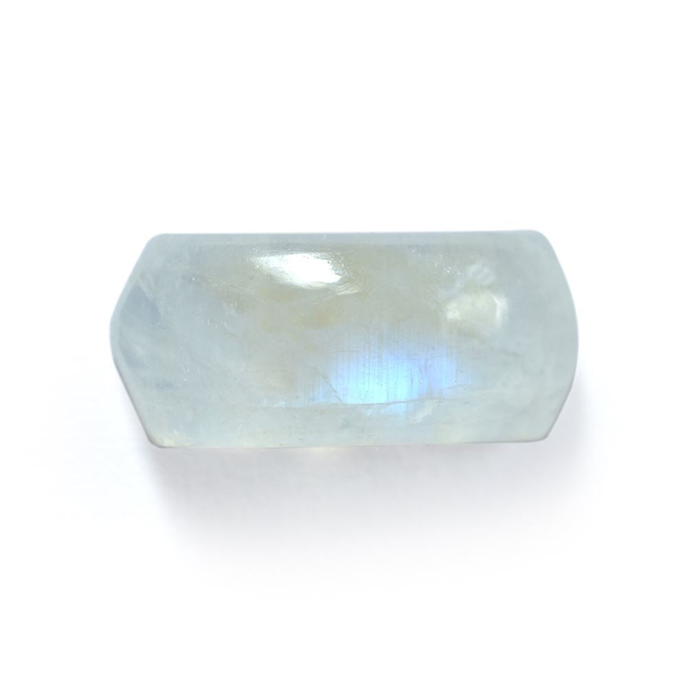 RAINBOW MOONSTONE CAB OCTAGON TWO DRILL (CLOUDY) 15.00X7.00 MM 3.62 Cts.