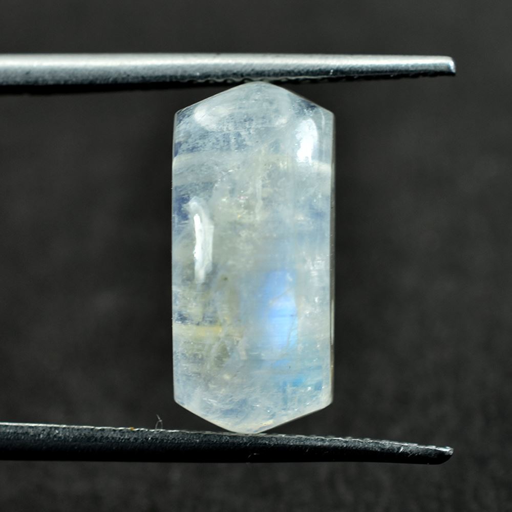 RAINBOW MOONSTONE CAB OCTAGON TWO DRILL (CLOUDY) 15.00X7.00 MM 3.62 Cts.