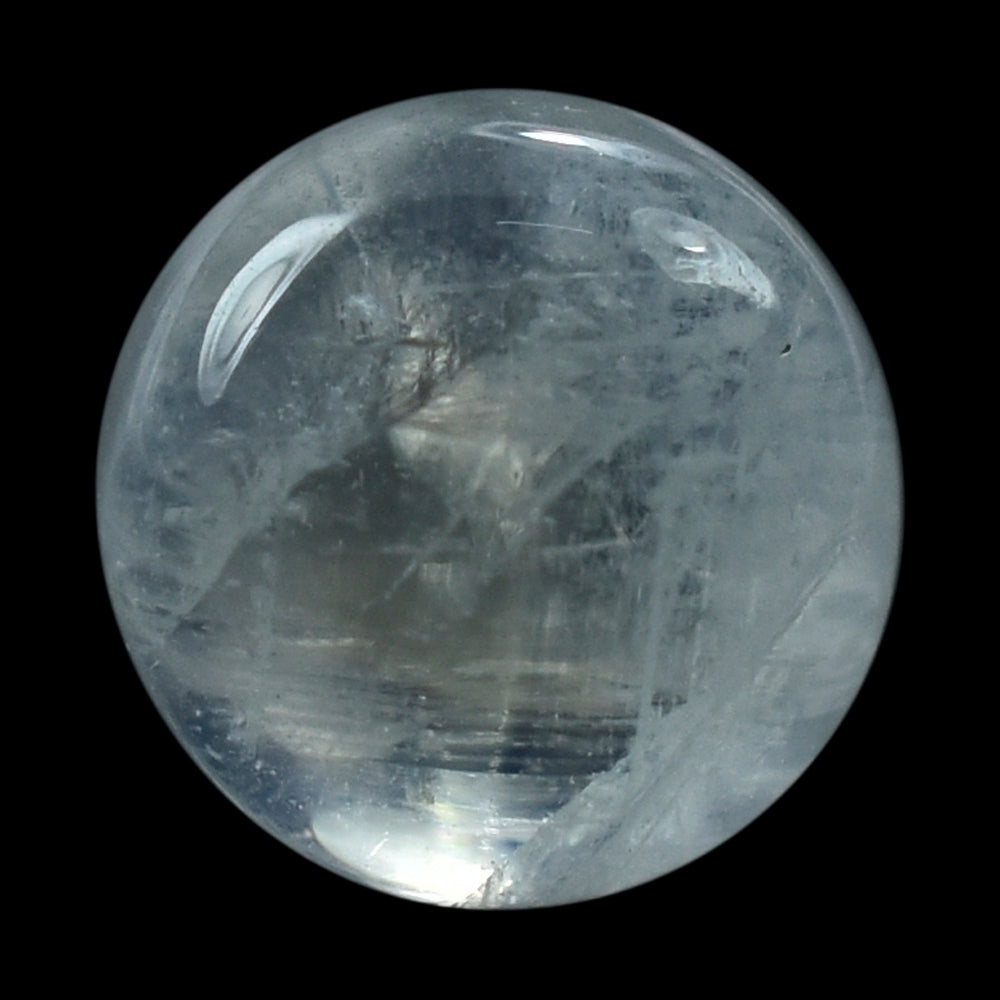 RAINBOW MOONSTONE BALL BEADS (SEMI-CLOUDY) (HALF DRILL) 7.00X6.50 MM 2.32 Cts.