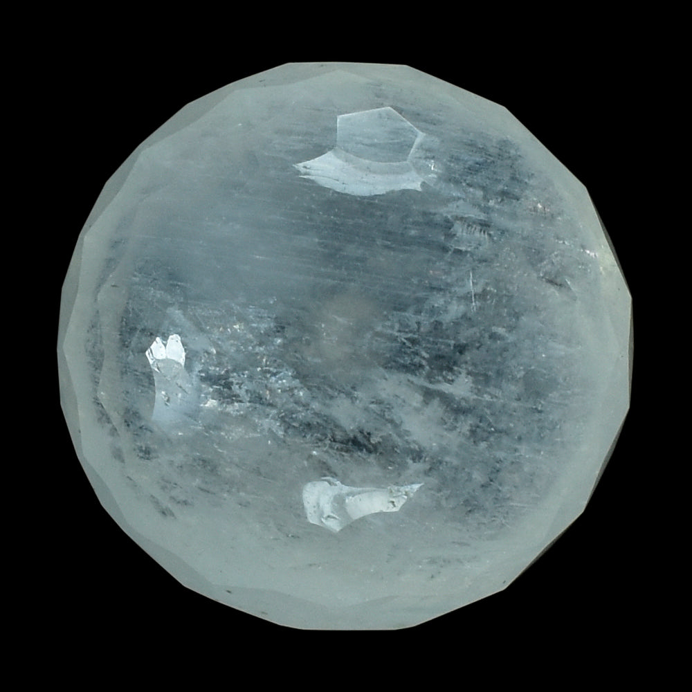 RAINBOW MOONSTONE FACETED ROUNDED (HALF DRILL) (CLOUDY) 12.00 MM 9.02 Cts.