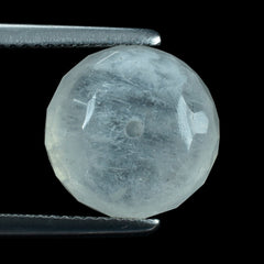 RAINBOW MOONSTONE FACETED ROUNDED (HALF DRILL) (CLOUDY) 12.00 MM 9.02 Cts.