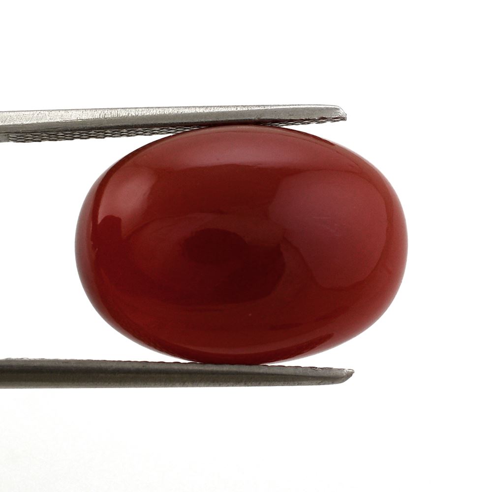 RED ONYX OVAL CAB 18X13MM 12.44 Cts.