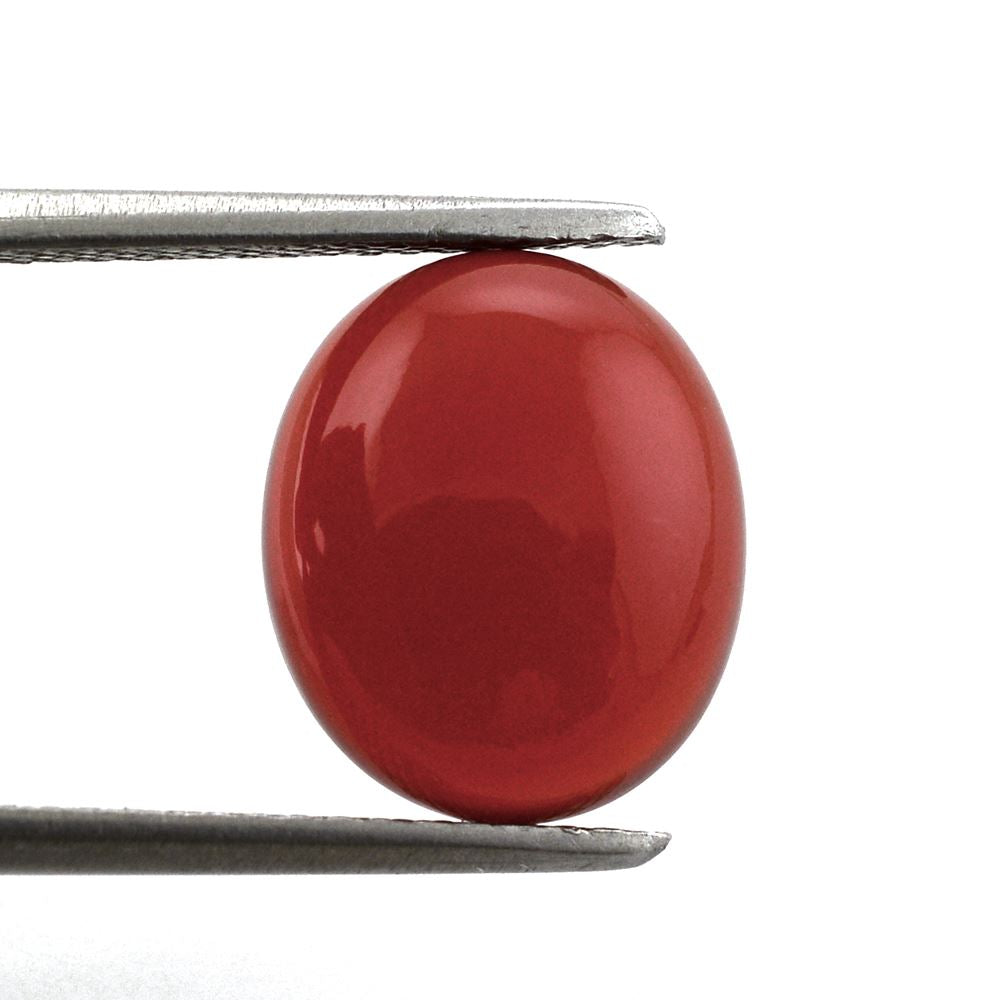 RED ONYX OVAL CAB 12X10MM 3.65 Cts.