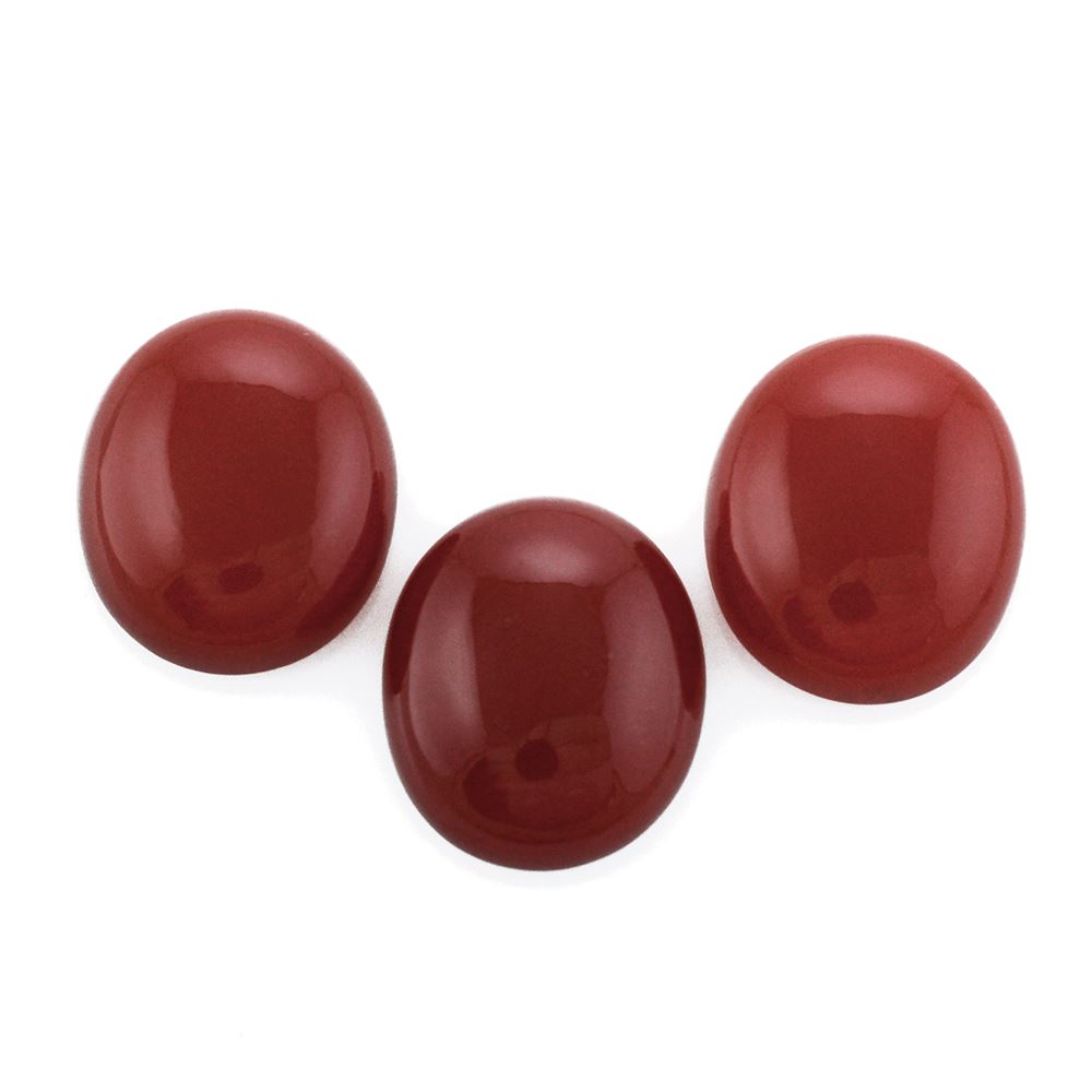 RED ONYX OVAL CAB 12X10MM 3.65 Cts.