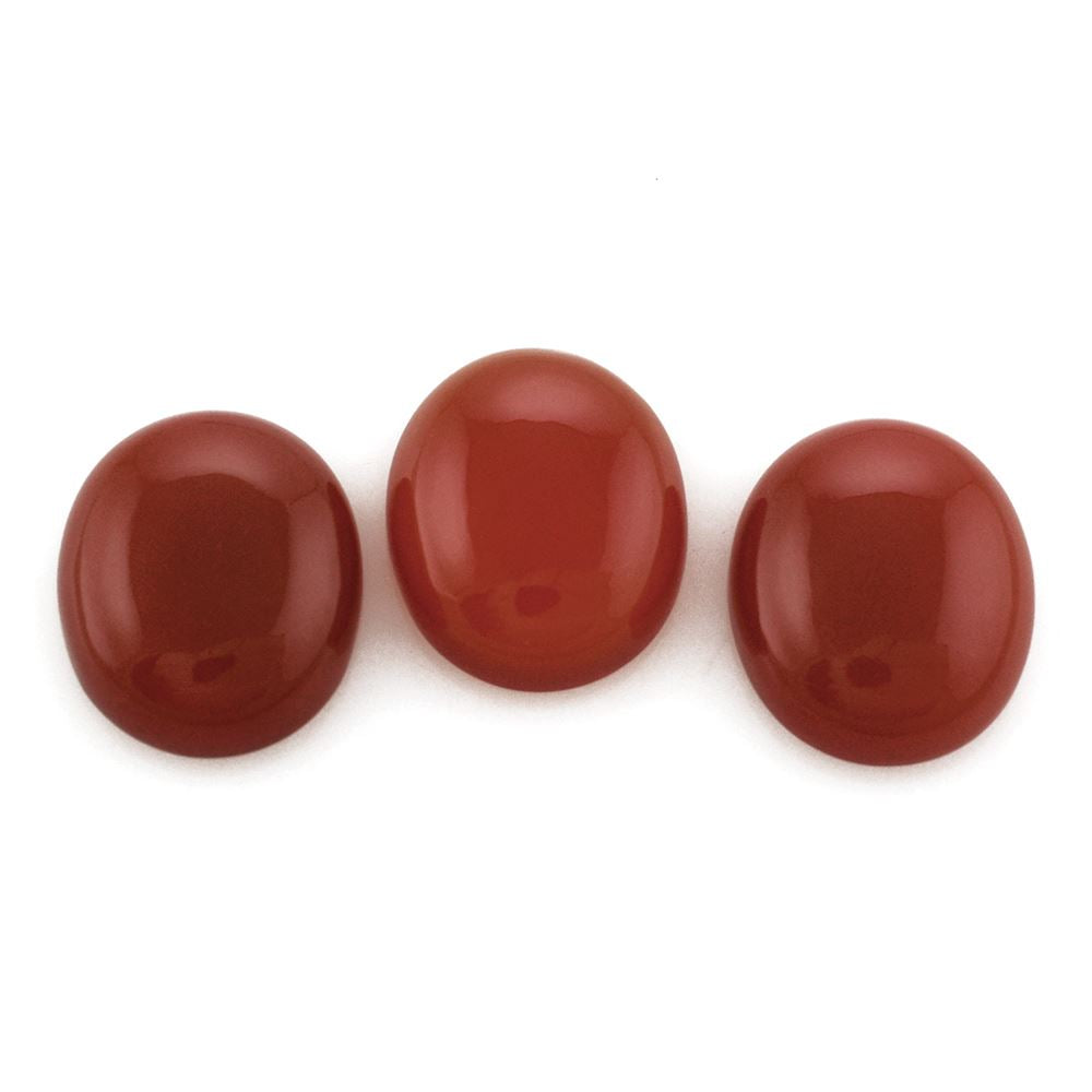 RED ONYX OVAL CAB 12X10MM 3.78 Cts.